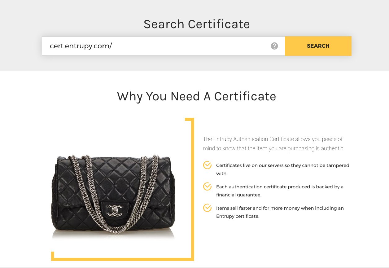 Authenticity Guarantee for Handbags